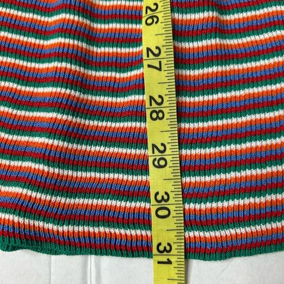 ZARA Striped Knit Baby Doll Mini Dress Sz S Boho Beachy Resort Y2K Swim Coverup - Picture 6 of 7